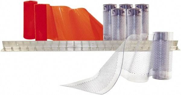 Aleco - 4' Door Width x 7' Door Height PVC Clear Smooth Anti-Insect Strip Door Kit - Clear - USA Tool & Supply