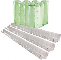 Aleco - 7' Door Width x 10' Door Height PVC Clear Smooth Antistatic Strip Door Kit - Light Green Tint - USA Tool & Supply