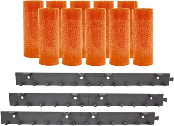 Aleco - 5' Door Width x 8' Door Height PVC AmberTech Anti-Insect Strip Door Kit - Amber - USA Tool & Supply