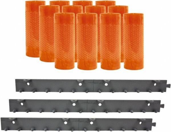 Aleco - 6' Door Width x 8' Door Height PVC AmberTech Anti-Insect Strip Door Kit - Amber - USA Tool & Supply