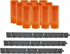 Aleco - 6' Door Width x 8' Door Height PVC AmberTech Anti-Insect Strip Door Kit - Amber - USA Tool & Supply