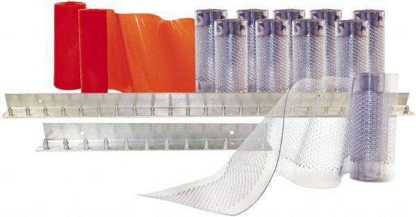 Aleco - 6' Door Width x 8' Door Height PVC Clear Smooth Anti-Insect Strip Door Kit - Clear - USA Tool & Supply