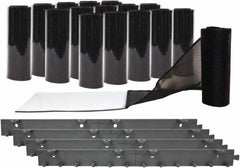 Aleco - 8' Door Width x 8' Door Height Vinyl Smooth Mesh Insect Barrier - Black Top & Clear Bottom - USA Tool & Supply