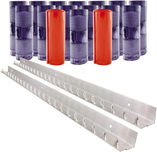 Aleco - 8' Door Width x 8' Door Height PVC Clear Smooth Anti-Insect Strip Door Kit - Clear - USA Tool & Supply