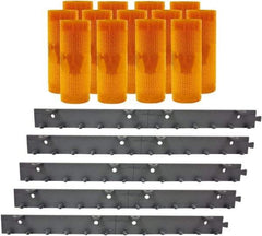 Aleco - 9' Door Width x 9' Door Height PVC AmberTech Anti-Insect Strip Door Kit - Amber - USA Tool & Supply