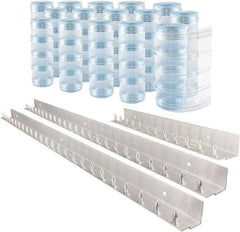 Aleco - 10' Door Width x 10' Door Height PVC Clear Ribbed Strip Door Kit - Clear - USA Tool & Supply