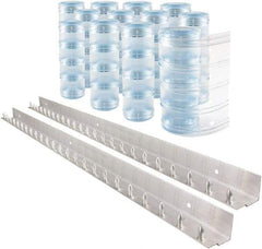 Aleco - 8' Door Width x 10' Door Height PVC Clear Ribbed Strip Door Kit - Clear - USA Tool & Supply