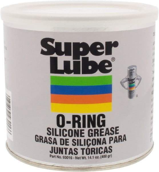 Synco Chemical - 14.1 oz Canister Silicone General Purpose Grease - Translucent White, Food Grade, 450°F Max Temp, NLGIG 2, - USA Tool & Supply