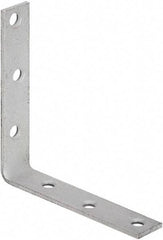 National Mfg. - 5" Long x 1" Wide, Galvanized Steel, Corner Brace - Galvanized - USA Tool & Supply