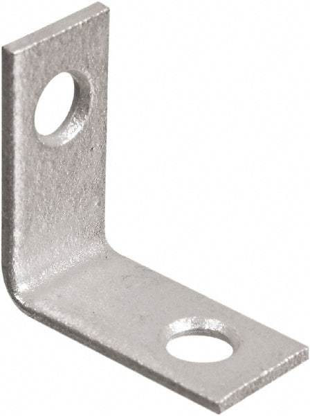 National Mfg. - 1" Long x 1-1/2" Wide, Galvanized Steel, Corner Brace - Galvanized - USA Tool & Supply