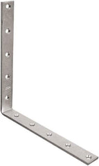 National Mfg. - 10" Long x 1-1/4" Wide, Steel, Corner Brace - Zinc Plated - USA Tool & Supply