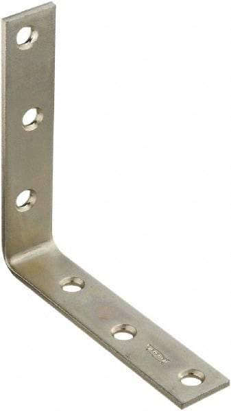 National Mfg. - 5" Long x 1" Wide, Steel, Corner Brace - Zinc Plated - USA Tool & Supply
