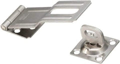 National Mfg. - 1-1/2" Wide, Latching Post Hasp - Stainless Steel - USA Tool & Supply