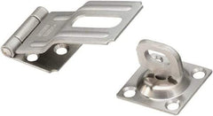 National Mfg. - 1-1/2" Wide, Latching Post Hasp - Stainless Steel - USA Tool & Supply