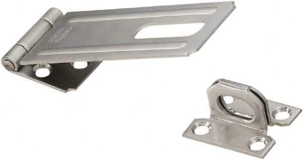 National Mfg. - 1-1/2" Wide, Safety Hasp - Stainless Steel - USA Tool & Supply