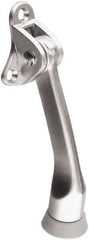 National Mfg. - 4" Projection Kickdown Door Stop - Door Mount, Satin Chrome Finish - USA Tool & Supply