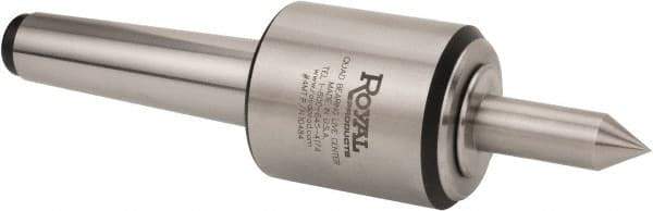 Royal Products - MT4 Morse Taper, 2.45" Head Diam Live Center - 5,000 Max RPM, 2.78" Head Length, 3/4" Point Diam, 2.35" Point Len, 925 Lb Max Workpc, Long Point - USA Tool & Supply