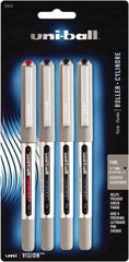 Uni-Ball - Roller Ball 0.7mm Stick Pen - Black, Red & Blue - USA Tool & Supply
