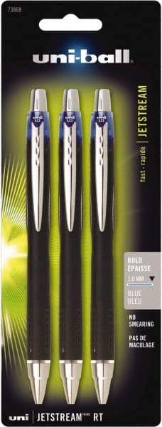 Uni-Ball - Roller Ball 1mm Retractable Pen - Blue - USA Tool & Supply