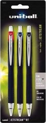 Uni-Ball - Roller Ball 0.7mm Retractable Pen - Black, Red & Blue - USA Tool & Supply