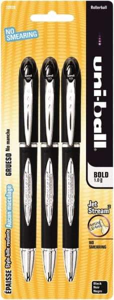 Uni-Ball - Roller Ball 1mm Stick Pen - Black - USA Tool & Supply
