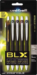 Uni-Ball - Roller Ball 1mm Retractable Pen - Blue & Black, Green & Black, Purple & Black, Brown & Black - USA Tool & Supply