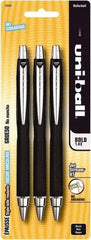 Uni-Ball - Roller Ball 1mm Retractable Pen - Black - USA Tool & Supply