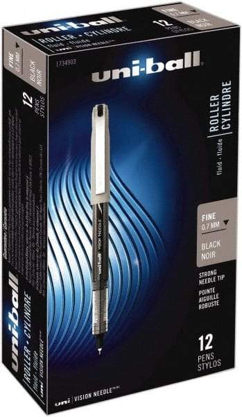 Uni-Ball - Roller Ball 0.8mm Stick Pen - Black - USA Tool & Supply