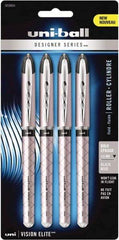 Uni-Ball - Roller Ball 0.8mm Stick Pen - Black - USA Tool & Supply