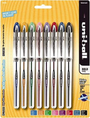 Uni-Ball - Roller Ball 0.5mm Refill Cards - Black, Blue, Black/Blue, Green, Orange, Pink, Purple & Red - USA Tool & Supply