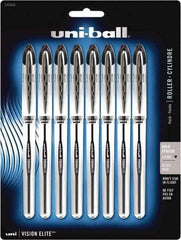 Uni-Ball - Roller Ball 0.8mm Stick Pen - Black - USA Tool & Supply