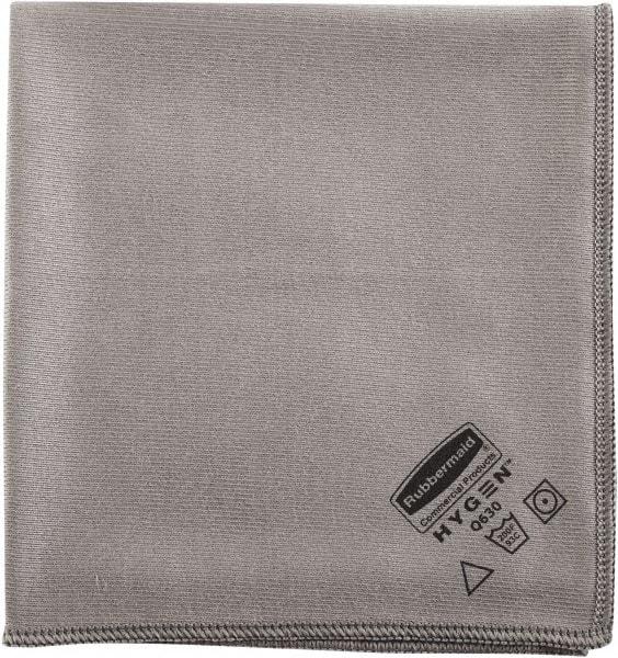 Rubbermaid - Dry Microfiber Wipes - Packet, 16" x 16" Sheet Size, Gray - USA Tool & Supply