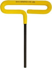Bondhus - 5/16" Hex, T-Handle Cushion Grip, Hex Key - 187mm OAL, Inch System of Measurement - USA Tool & Supply