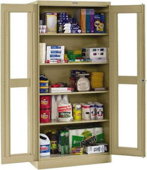Tennsco - 5 Shelf Visible Storage Cabinet - Steel, 36" Wide x 24" Deep x 78" High, Medium Gray - USA Tool & Supply