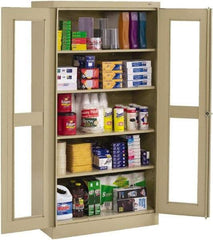Tennsco - 5 Shelf Visible Storage Cabinet - Steel, 36" Wide x 24" Deep x 72" High, Black - USA Tool & Supply