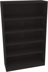 Tennsco - 5 Shelf, 400 Lb. Capacity, Closed Shelving Storage Cabinets and Lockers - 48 Inch Wide x 18 Inch Deep x 78 Inch High, Black - USA Tool & Supply