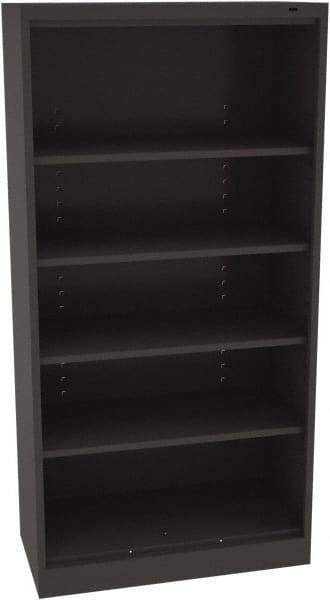 Tennsco - 5 Shelf, 150 Lb. Capacity, Closed Shelving Storage Cabinets and Lockers - 36 Inch Wide x 18 Inch Deep x 72 Inch High, Black - USA Tool & Supply