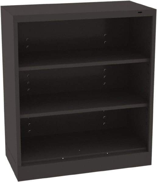 Tennsco - 3 Shelf, 150 Lb. Capacity, Closed Shelving Storage Cabinets and Lockers - 36 Inch Wide x 18 Inch Deep x 42 Inch High, Black - USA Tool & Supply