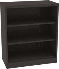 Tennsco - 3 Shelf, 150 Lb. Capacity, Closed Shelving Storage Cabinets and Lockers - 36 Inch Wide x 18 Inch Deep x 42 Inch High, Black - USA Tool & Supply