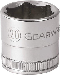 GearWrench - 3/8" Drive, Standard Hand Socket - 6 Points, 1.102" OAL, Alloy Steel, Full Polish Finish - USA Tool & Supply