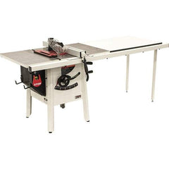 Jet - 10" Blade Diam, 5/8" Arbor Diam, 1 Phase Table Saw - 1-3/4 hp, 27" Wide, 115 Volt, 3-1/8" Cutting Depth - USA Tool & Supply