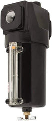 PRO-SOURCE - 3/4" Port Coalescing Filter - Zinc Bowl, Manual Drain, 250 Max psi, 0.03 Micron Rating, 3" Wide - USA Tool & Supply