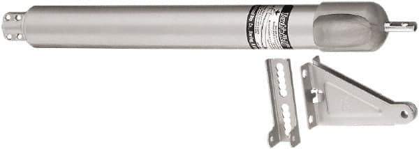 National Mfg. - Light-Medium-Duty Door Closer to Hold Open Manual Damper - Aluminum Finish - USA Tool & Supply