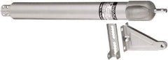 National Mfg. - Light-Medium-Duty Door Closer to Hold Open Manual Damper - Aluminum Finish - USA Tool & Supply