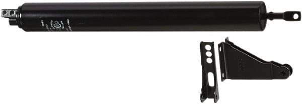 National Mfg. - 11-1/4" Closer Body Length, Storm & Screen Door Closer Manual Damper - Black Finish - USA Tool & Supply