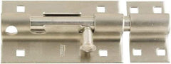 National Mfg. - 5" Long, 1.53" Wide Barrel Bolts - Stainless Steel - USA Tool & Supply