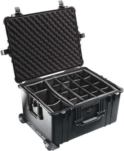 Pelican Products, Inc. - 19-37/64" Wide x 13-29/32" High, Clamshell Hard Case - Black, Polyethylene - USA Tool & Supply