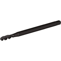 Kennametal - #8-32 UNC 3 Flute H3 Oxide Finish High Speed Steel Spiral Flute Extension Tap - Modified Bottoming Chamfer, 6" OAL, 2B Class of Fit, Series T830 - USA Tool & Supply