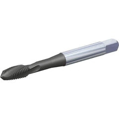 Kennametal - 1/2-13 UNC 3 Flute 3B Plug Spiral Flute Tap - Vanadium High Speed Steel, AlCrTiN Finish, 3-3/8" OAL, Left Hand Flute, Right Hand Thread, H3, Series T690 - Exact Industrial Supply