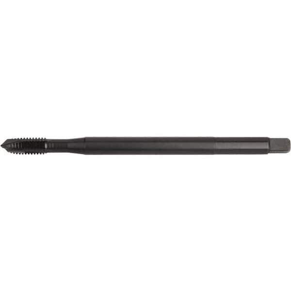 Kennametal - #4-40 UNC 2 Flute H3 Oxide Finish High Speed Steel Spiral Point Extension Tap - Plug Chamfer, 6" OAL, Series T820 - Exact Industrial Supply